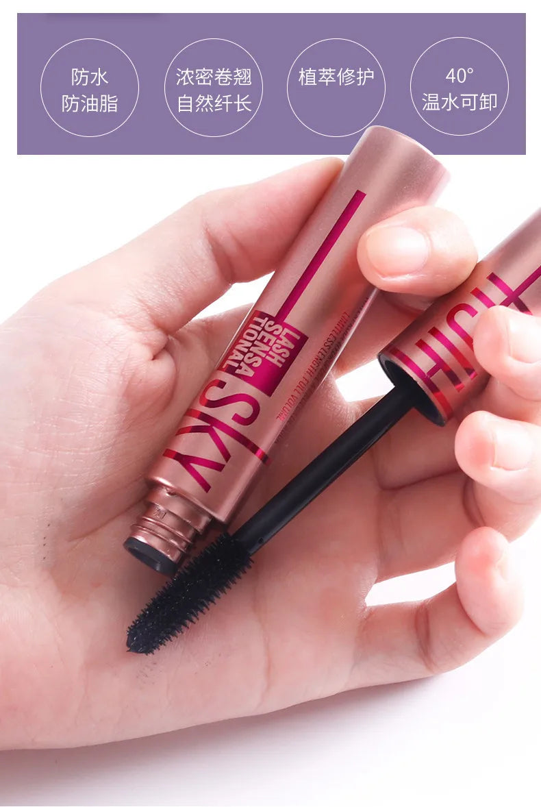 4D Silk Fiber Lash Mascara Lengthening Thick Curling Waterproof Mascara No Fading 24h Lasting Eye Lashes Brush Enhance Eyelashes