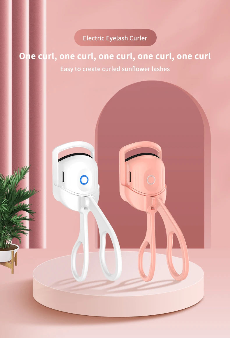 Eyelash curler fashion electric eyelash curler USB fast heating long-lasting curling eyelashes electric comb eyelash curler