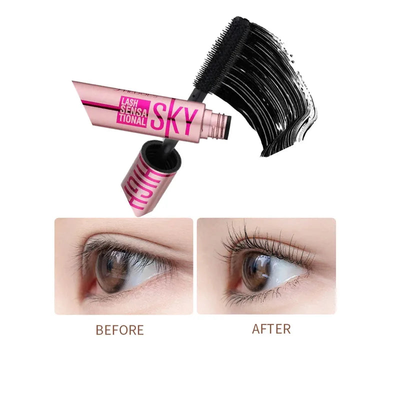 4D Silk Fiber Lash Mascara Lengthening Thick Curling Waterproof Mascara No Fading 24h Lasting Eye Lashes Brush Enhance Eyelashes